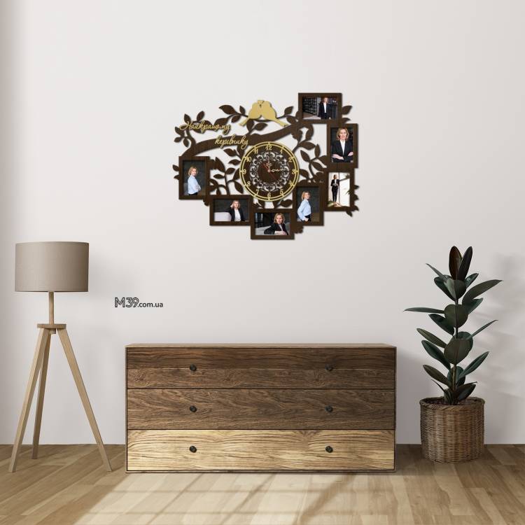 Подарунок Руководителю - Часы "Лучшему Руководителю" с фоторамками