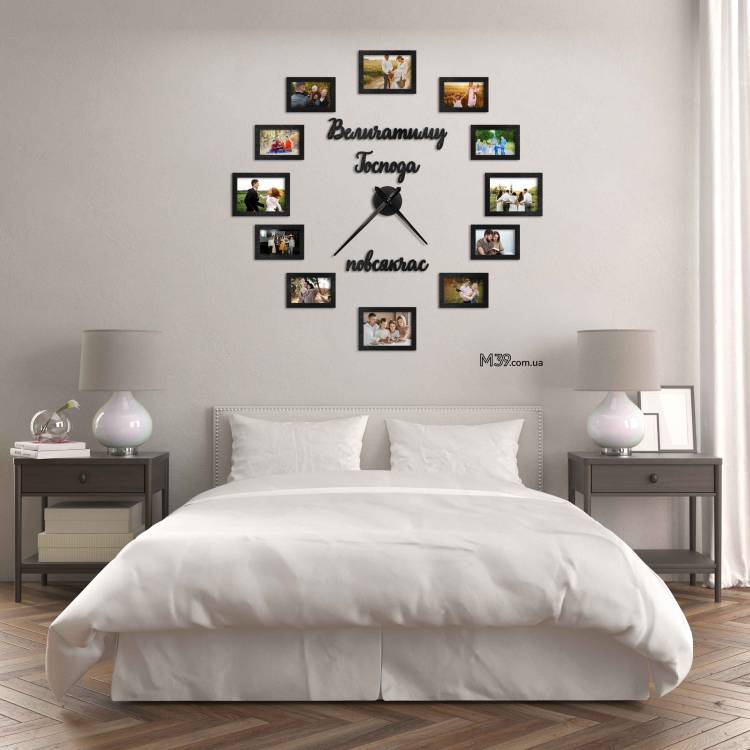 Христианский Подарок - Часы с цитатой из Библии Псалом 34 (33) с фоторамками m39.com.ua Христианский Подарок - Часы с цитатой из Библии Псалом 34 (33) с фоторамками