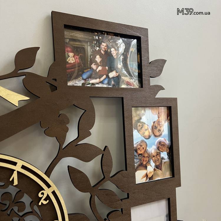 Подарунок на День Народження - Годинник "З Днем Народження" з Фоторамками