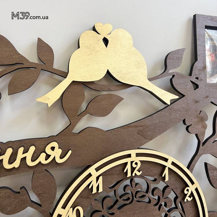 Подарунок на День Народження - Годинник "З Днем Народження" з Фоторамками