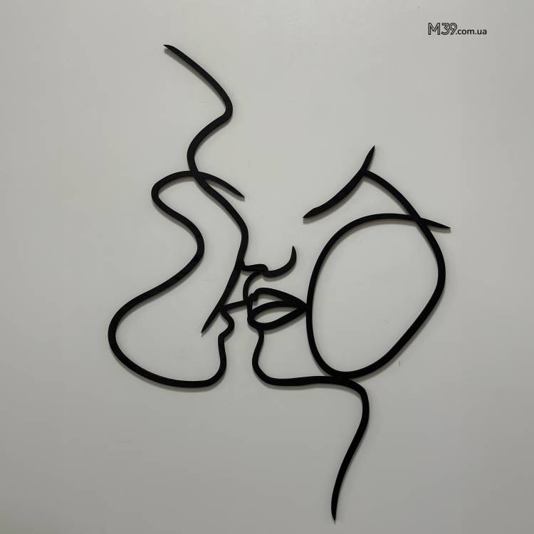 Декоративне романтичне панно картина на стіну Поцілунок