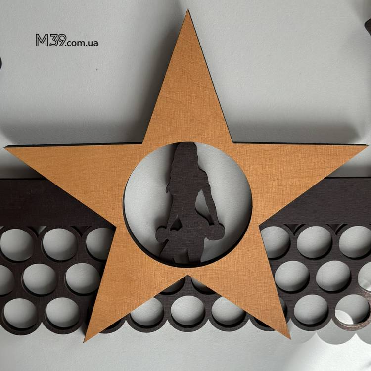 Медальница Женский Бодибилдинг, Тяжёлая Атлетика, для Девушки, из Дерева