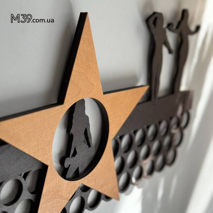 Медальница Женский Бодибилдинг, Тяжёлая Атлетика, для Девушки, из Дерева