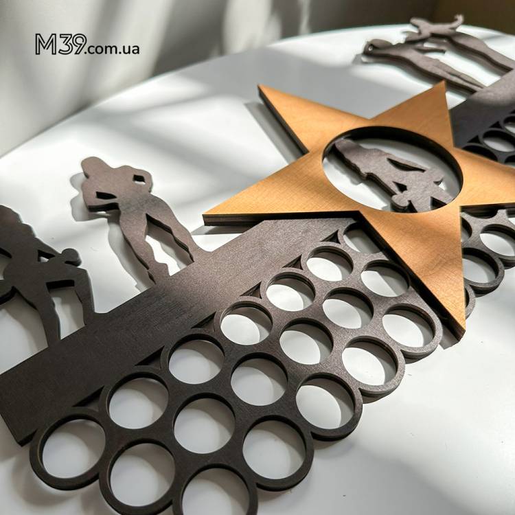 Медальница Женский Бодибилдинг, Тяжёлая Атлетика, для Девушки, из Дерева