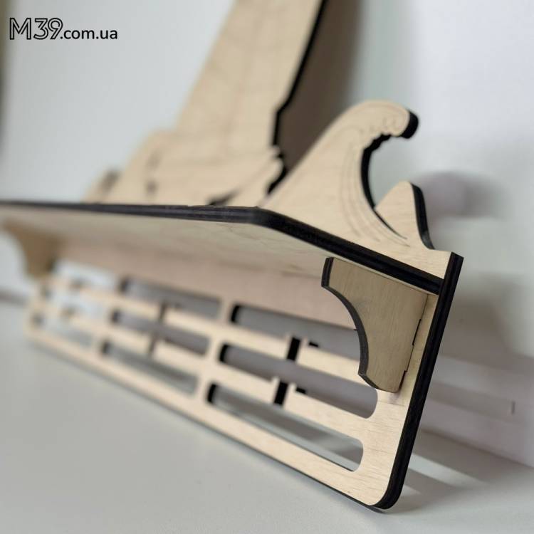 Медальниця "Вітрильний Спорт",  "Яхтенний Спорт" з Дерева з Поличкою