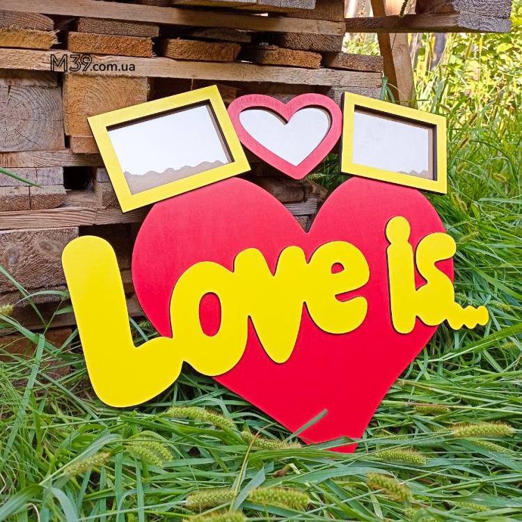 Подарунок Колекціонеру Love Is - Фоторамка "Love Is" на 3 фото