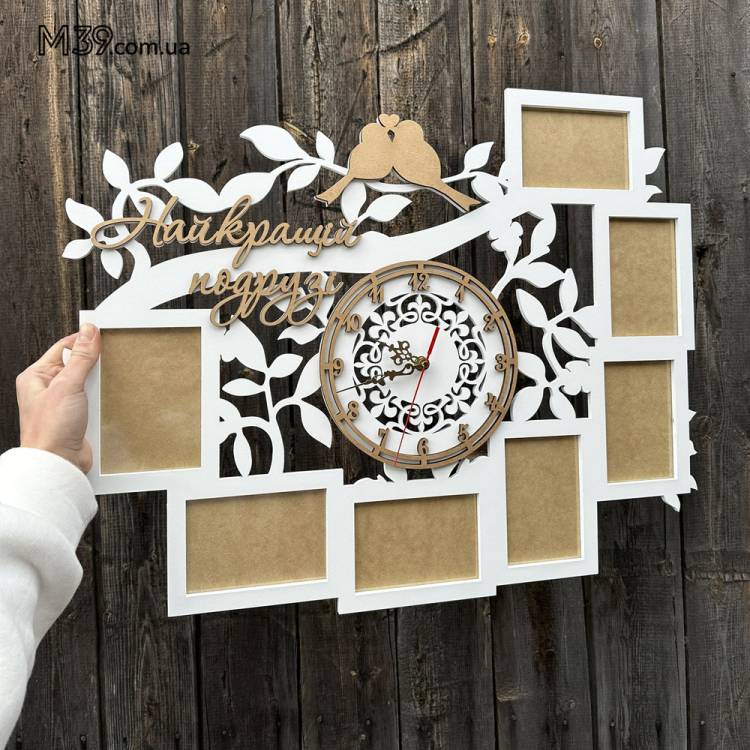 Подарок Подруге - Часы "Лучшей Подруге" с фоторамками