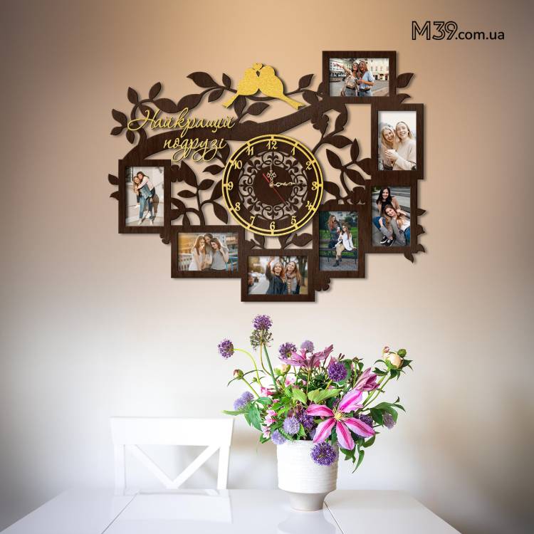 Подарок Подруге - Часы "Лучшей Подруге" с фоторамками m39.com.ua Подарок Подруге - Часы "Лучшей Подруге" с фоторамками