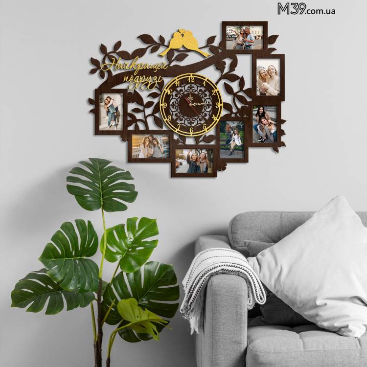 Подарок Подруге - Часы "Лучшей Подруге" с фоторамками m39.com.ua Подарок Подруге - Часы "Лучшей Подруге" с фоторамками