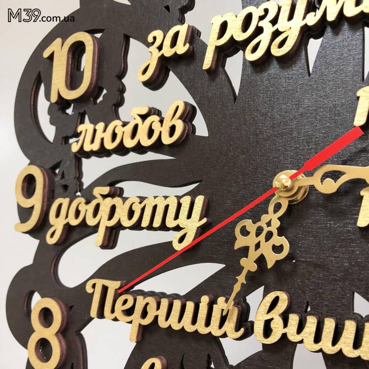 Подарок Первой Учительнице - Часы Цветок со Словами Благодарности