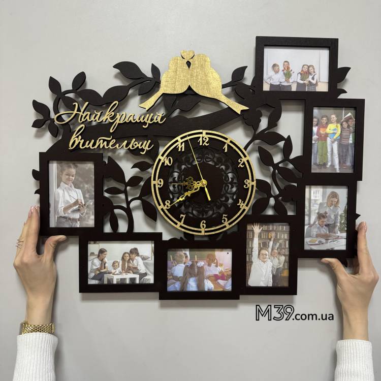 Подарок учительнице, рамка для фото с часами Лучшей учительнице m39.com.ua Подарок учительнице, рамка для фото с часами Лучшей учительнице