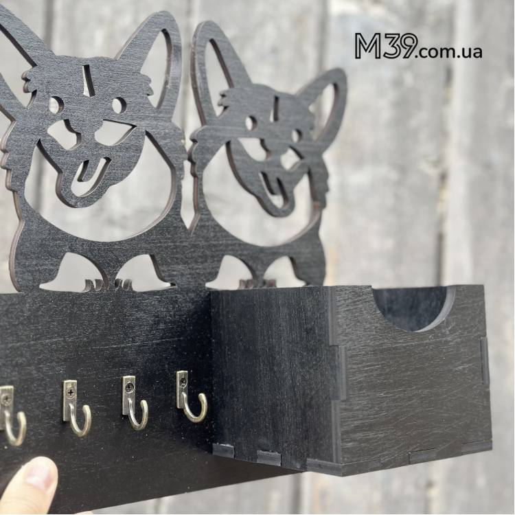 Оригинальный подарок - Ключница "Песики Корги" с Коробочкой для Мелочей