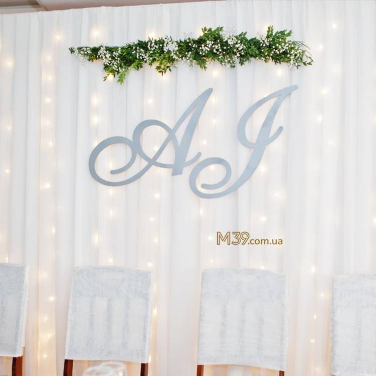 Инициалы на свадьбу