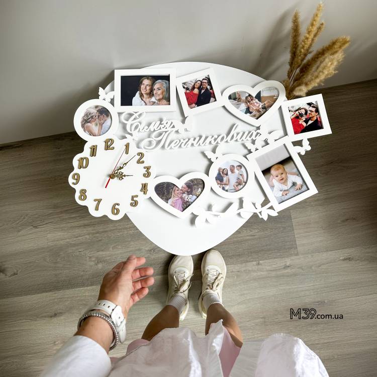 Сімейна Фоторамка з Годинником