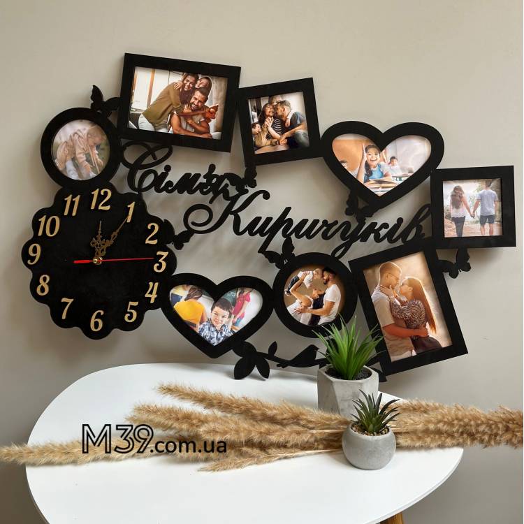 Сімейна Фоторамка з Годинником