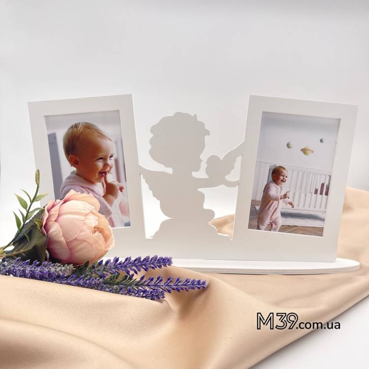 Фоторамка Ангелочек Мальчик для Крестных Родителей