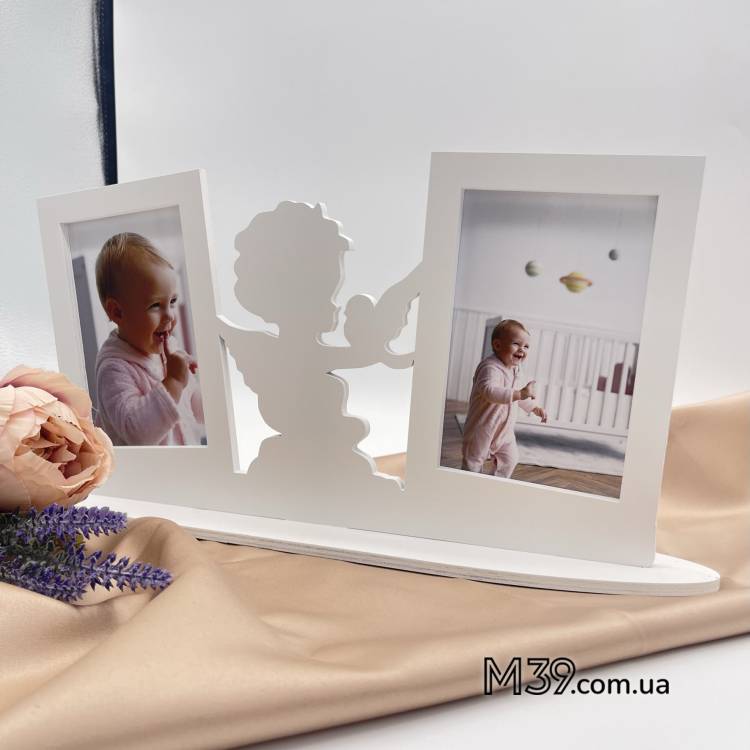 Фоторамка Ангелочек Мальчик для Крестных Родителей