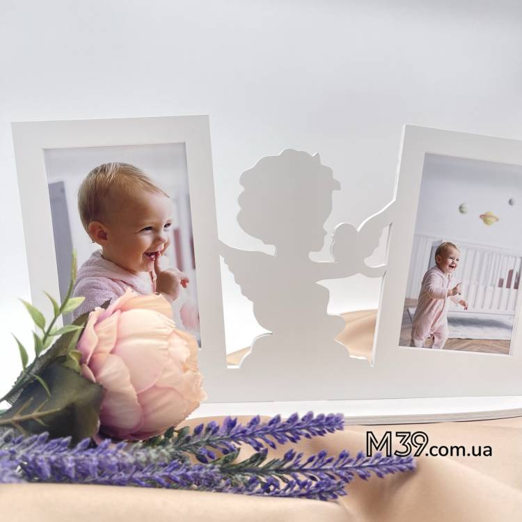 Фоторамка Ангелочек Мальчик для Крестных Родителей