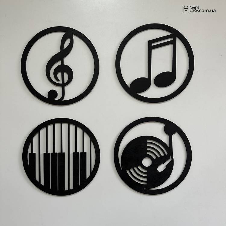 Декор из дерева на стену - панно "Музыка", 3D картина на стену