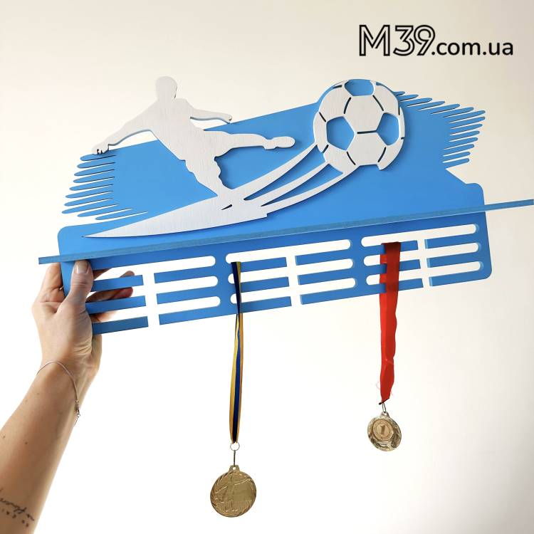 Медальница из дерева Футбол