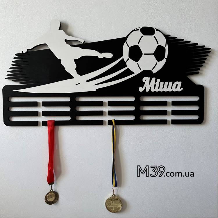 Медальница из дерева Футбол m39.com.ua Медальница из дерева Футбол
