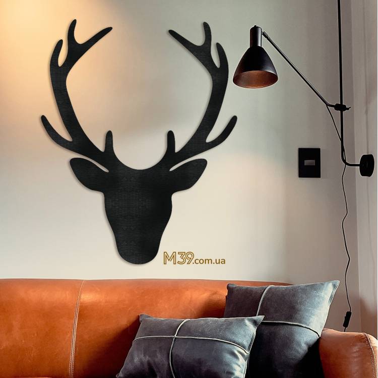 Голова Оленя Панно на стіну з дерева m39.com.ua Голова Оленя Панно на стіну з дерева