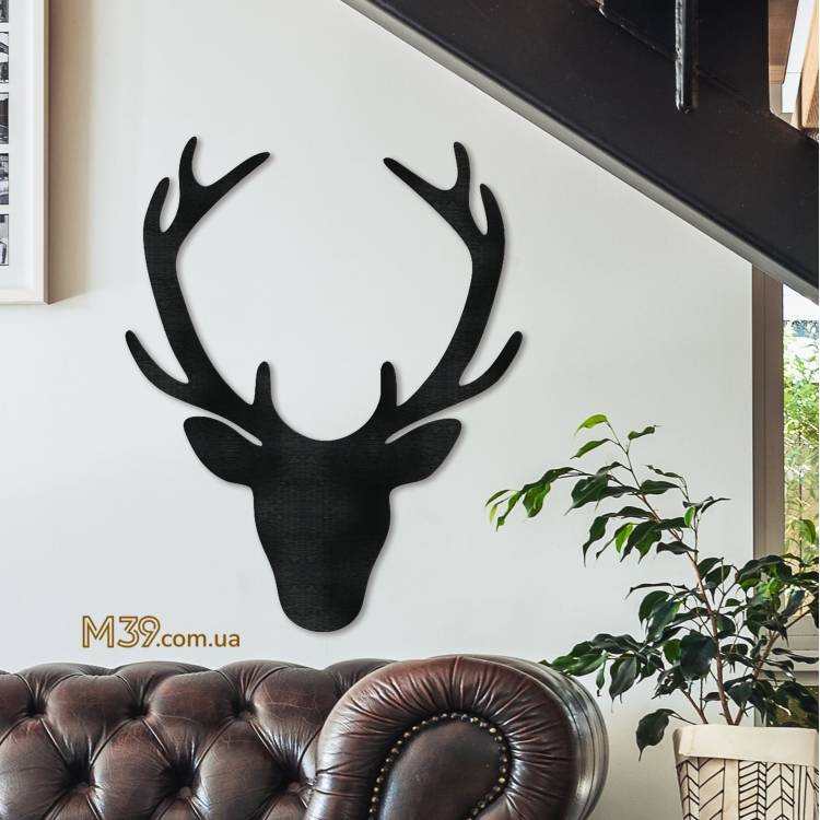 Голова Оленя Панно на стіну з дерева m39.com.ua Голова Оленя Панно на стіну з дерева