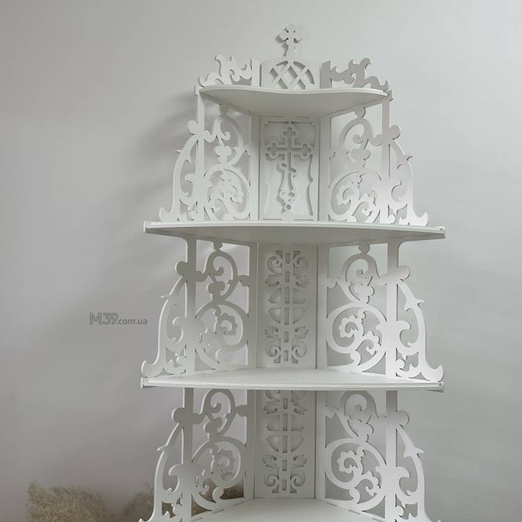 Іконостас домашній з дерева Настінний. Поличка для ікон