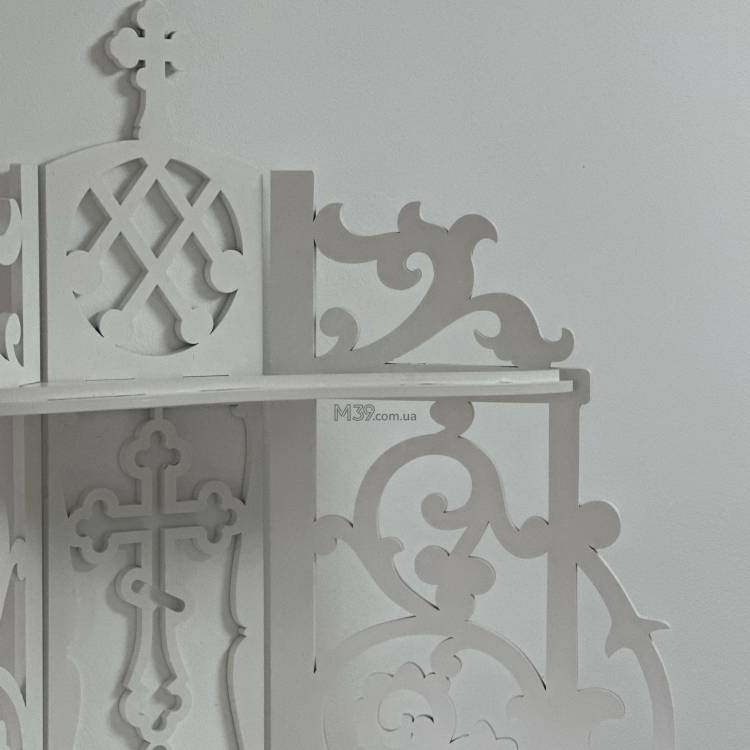 Іконостас домашній з дерева Настінний. Поличка для ікон