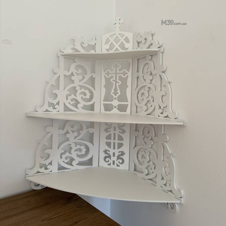 Іконостас домашній з дерева Настінний. Поличка для ікон