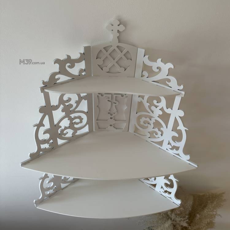 Іконостас домашній з дерева Настінний. Поличка для ікон