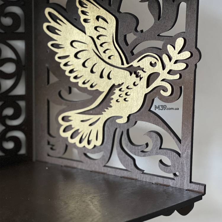 Іконостас домашній. Поличка кутова для ікон широка