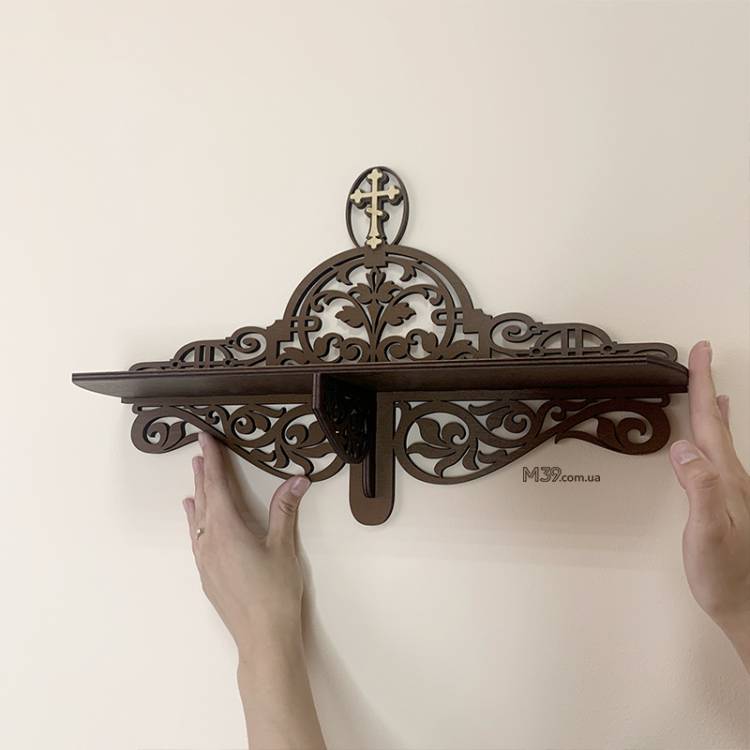 Иконостас домашний маленький, Полка для икон настенная