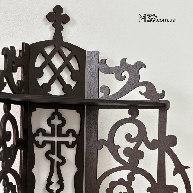 Іконостас домашній з дерева Настінний. Поличка для ікон