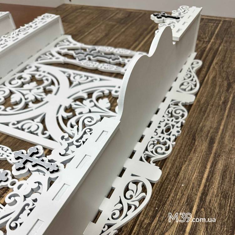 Іконостас Великий Настінний з Дерева на 5 Поличок