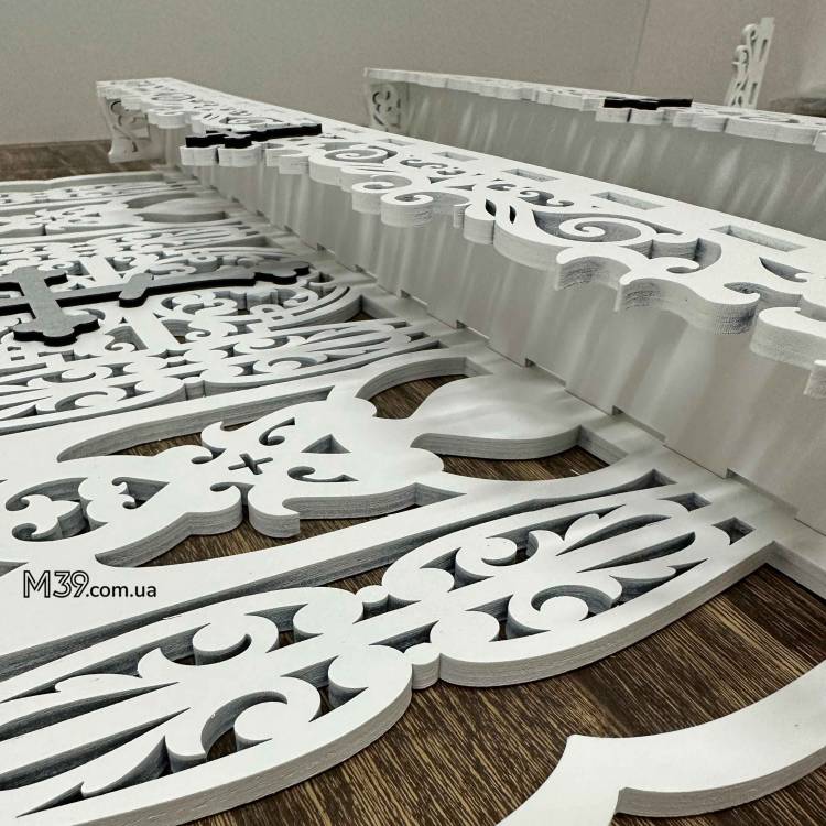 Іконостас Великий Настінний з Дерева на 5 Поличок