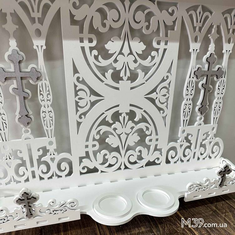 Іконостас Великий Настінний з Дерева на 5 Поличок