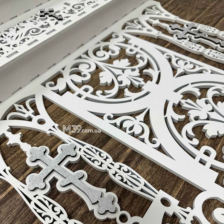 Іконостас Великий Настінний з Дерева на 5 Поличок