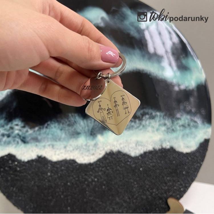 Унікальний Брелок з Вашим Написом від Руки m39.com.ua Унікальний Брелок з Вашим Написом від Руки