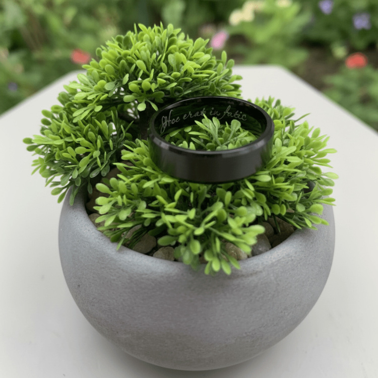 Кольцо с гравировкой на внутренней стороне - Таинственный подарок любимой