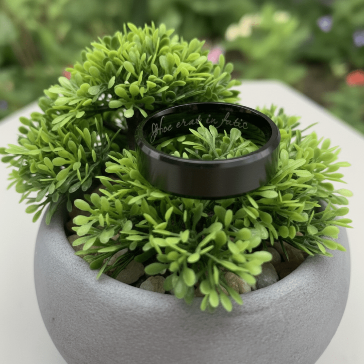 Кольцо с гравировкой на внутренней стороне - Таинственный подарок любимой