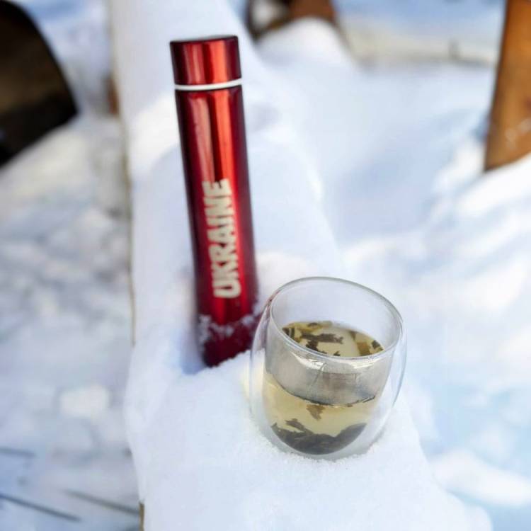 Термос з Гравіюванням Червоний (Тримає тепло 10 годин!)