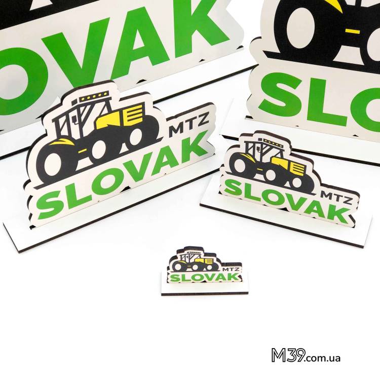 Логотип Бізнесу на Підставці Настільний з Кольоровим Друком, Декоративна табличка