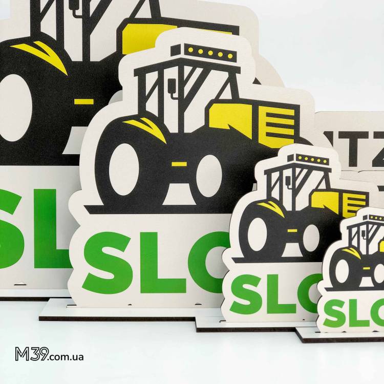 Логотип Бізнесу на Підставці Настільний з Кольоровим Друком, Декоративна табличка