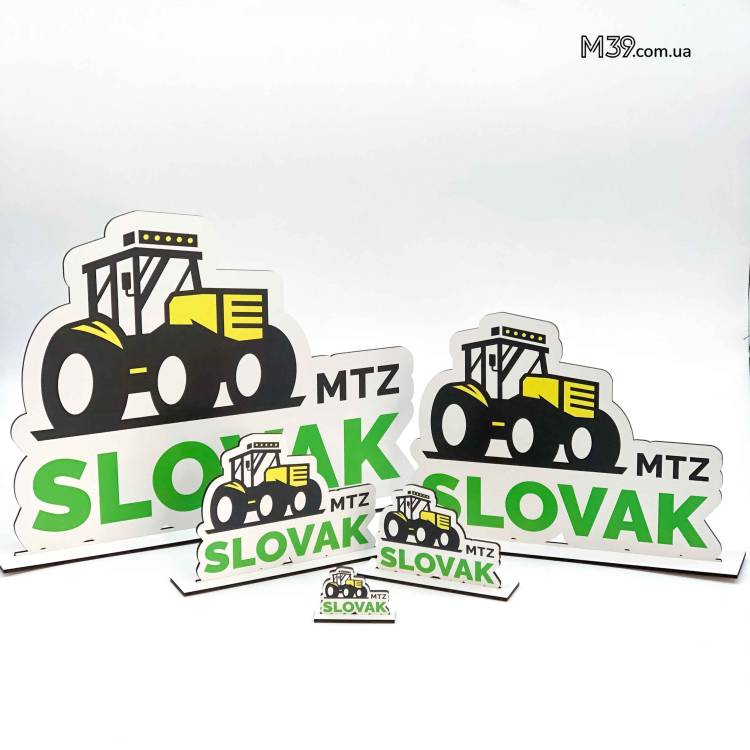 Логотип Бізнесу на Підставці Настільний з Кольоровим Друком, Декоративна табличка