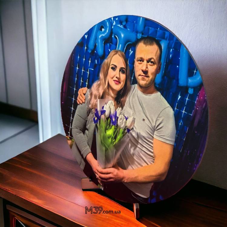 Фоторамка настільна - Круг з Вашим Фото