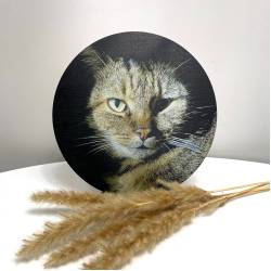 Декор для дома с фото — фотокуб на деревянной подставке