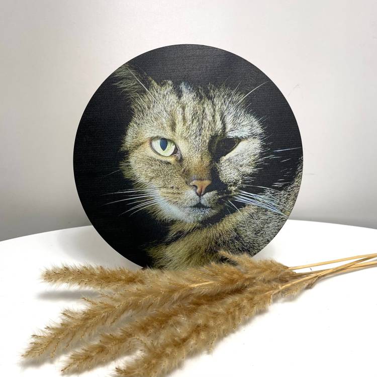 Декор для дома с фото — фотокуб на деревянной подставке