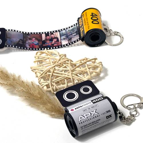 Персоналізований Подарунок Фотоплівка - брелок із вашими фото (6-10 фотографій)