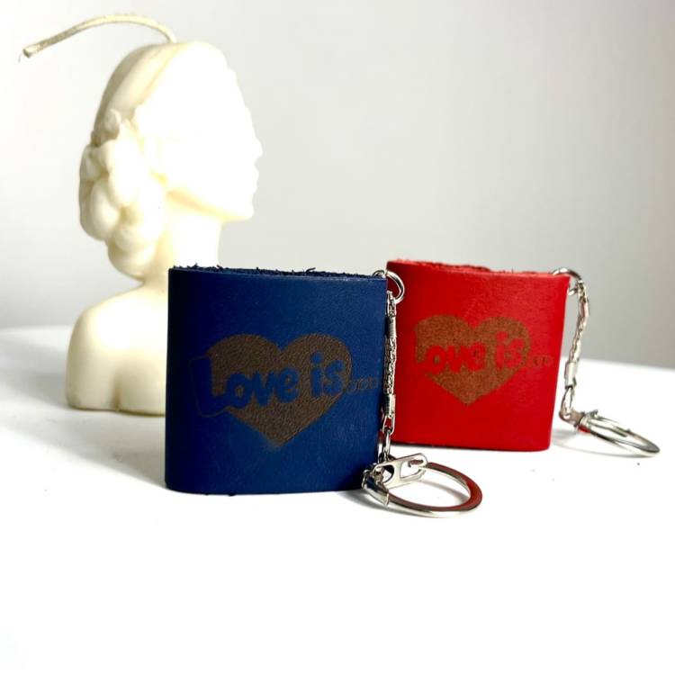 Персонализированный кожаный брелок с гравировкой с вашими фотографиями (10–14 фото), фото-брелок